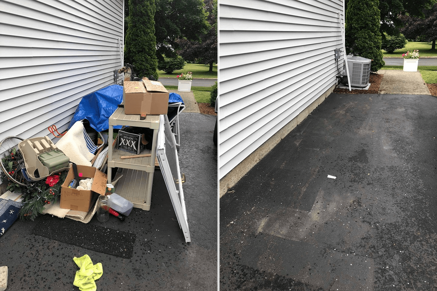 Another cluttered space before junk removal